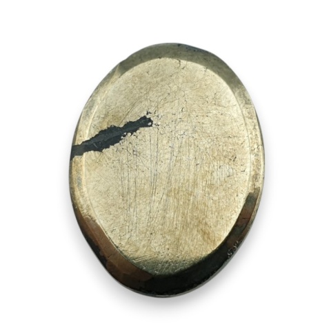 Piryt kaboszon fasetowany 25x19 mm nr 29 Piryt kaboszon fasetowany 25x19 mm nr 29