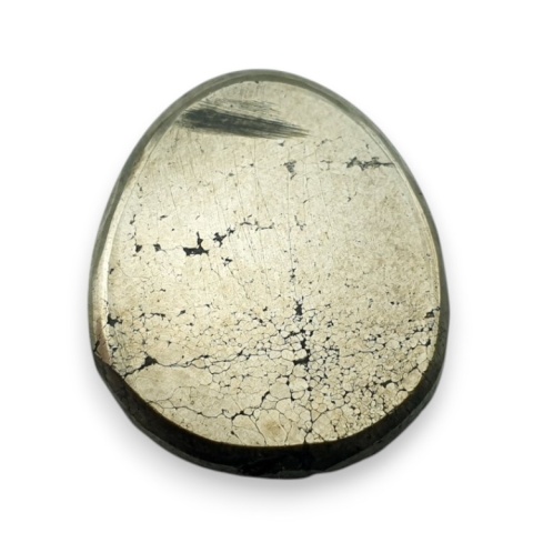 Piryt kaboszon fasetowany 25x21 mm nr 43 Piryt kaboszon fasetowany 25x21 mm nr 43