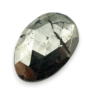 Piryt kaboszon fasetowany 26x18 mm nr 12