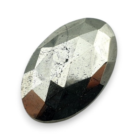 Piryt kaboszon fasetowany 27x17 mm nr 20 Piryt kaboszon fasetowany 27x17 mm nr 20