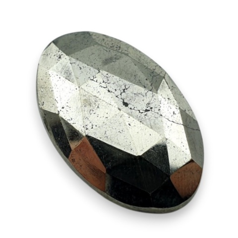 Piryt kaboszon fasetowany 27x17 mm nr 20 Piryt kaboszon fasetowany 27x17 mm nr 20