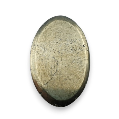 Piryt kaboszon fasetowany 27x17 mm nr 20 Piryt kaboszon fasetowany 27x17 mm nr 20
