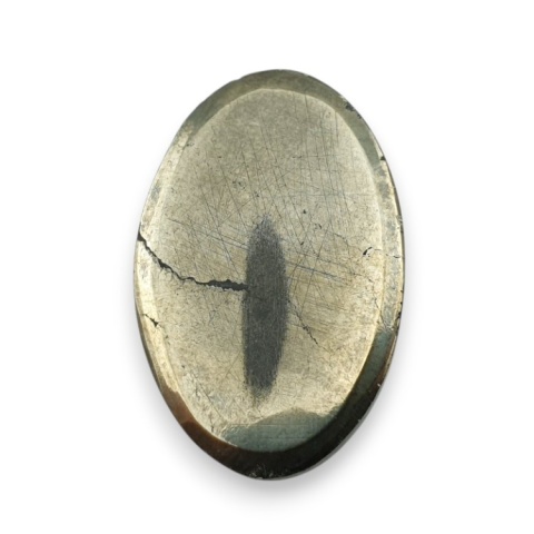 Piryt kaboszon fasetowany 27x17 mm nr 7 Piryt kaboszon fasetowany 27x17 mm nr 7