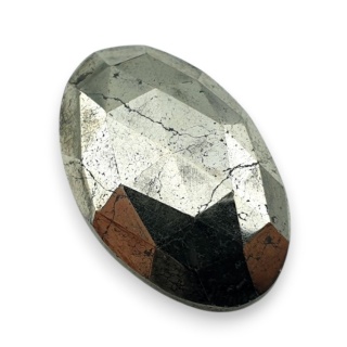 Piryt kaboszon fasetowany 27x17 mm nr 9