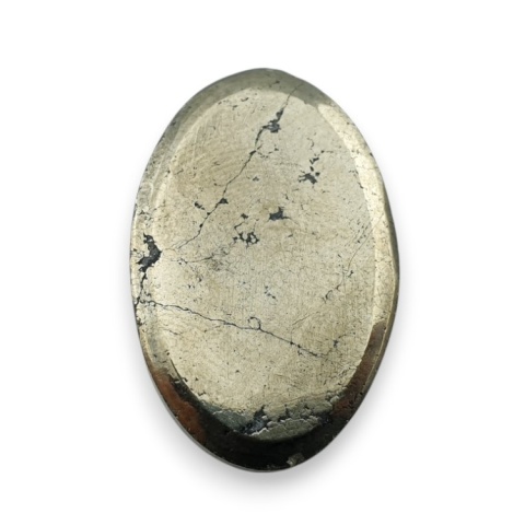Piryt kaboszon fasetowany 27x17 mm nr 9 Piryt kaboszon fasetowany 27x17 mm nr 9
