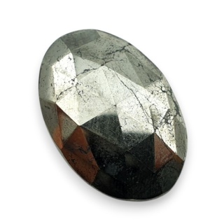 Piryt kaboszon fasetowany 27x18 mm nr 47