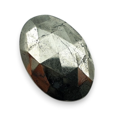 Piryt kaboszon fasetowany 27x18 mm nr 47 Piryt kaboszon fasetowany 27x18 mm nr 47