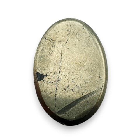 Piryt kaboszon fasetowany 27x18 mm nr 47 Piryt kaboszon fasetowany 27x18 mm nr 47