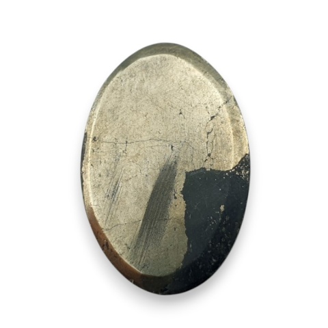 Piryt kaboszon fasetowany 28x18 mm nr 23 Piryt kaboszon fasetowany 28x18 mm nr 23