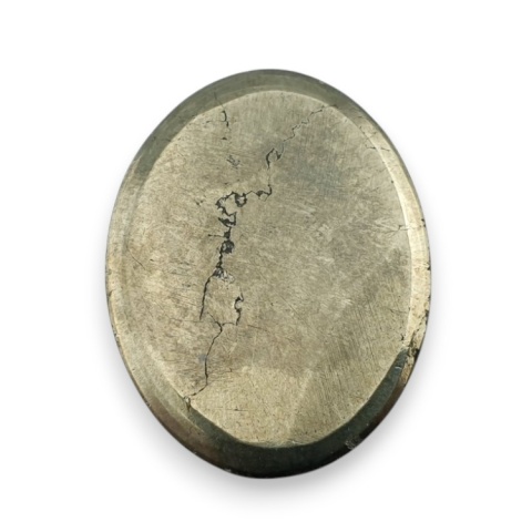 Piryt kaboszon fasetowany 28x21 mm nr 40 Piryt kaboszon fasetowany 28x21 mm nr 40