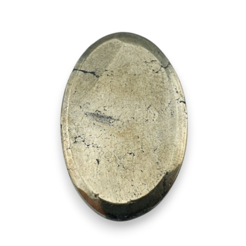Piryt kaboszon fasetowany 30x19 mm nr 10 Piryt kaboszon fasetowany 30x19 mm nr 10