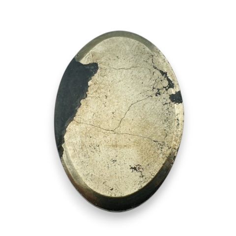 Piryt kaboszon fasetowany 31x21 mm nr 26 Piryt kaboszon fasetowany 31x21 mm nr 26
