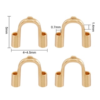Podkówka osłonka do linki stal szlachetna 5x4,5 mm 10 szt pozłacana