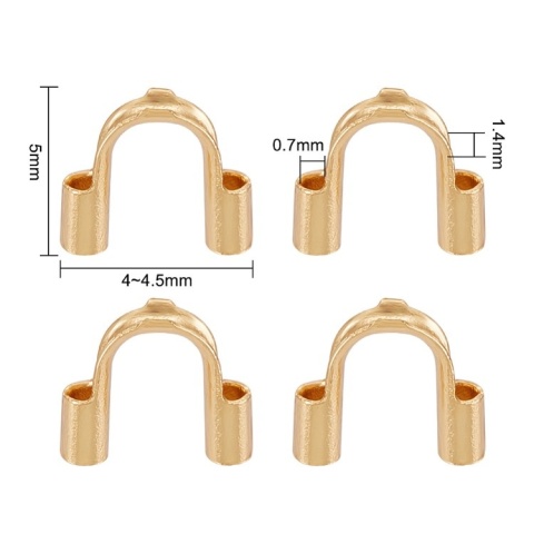 Podkówka osłonka do linki stal szlachetna 5x4,5 mm 10 szt pozłacana Podkówka osłonka do linki stal szlachetna 5x4,5 mm 10 szt pozłacana
