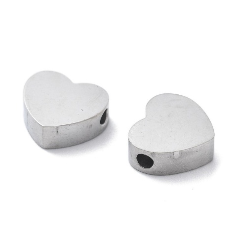 Przekładka serce stal szlachetna 8x7 mm 1 szt Przekładka serce stal szlachetna 8x7 mm 1 szt
