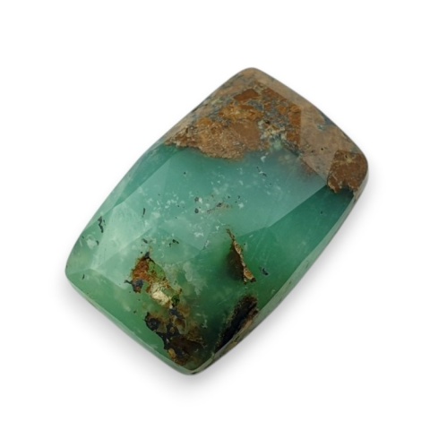 Chryzopraz kaboszon fasetowany 25x17 mm nr 3 Chryzopraz kaboszon fasetowany 25x17 mm nr 3