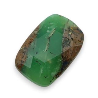 Chryzopraz kaboszon fasetowany 26x18 mm nr 6
