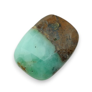 Chryzopraz kaboszon fasetowany 26x19 mm nr 27