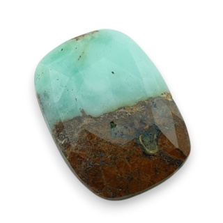 Chryzopraz kaboszon fasetowany 26x19 mm nr 27