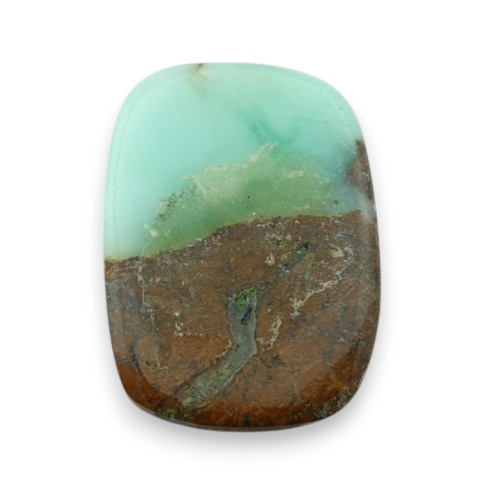 Chryzopraz kaboszon fasetowany 26x19 mm nr 27 Chryzopraz kaboszon fasetowany 26x19 mm nr 27