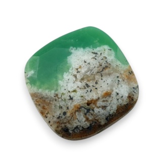 Chryzopraz kaboszon fasetowany 26x25 mm nr 22