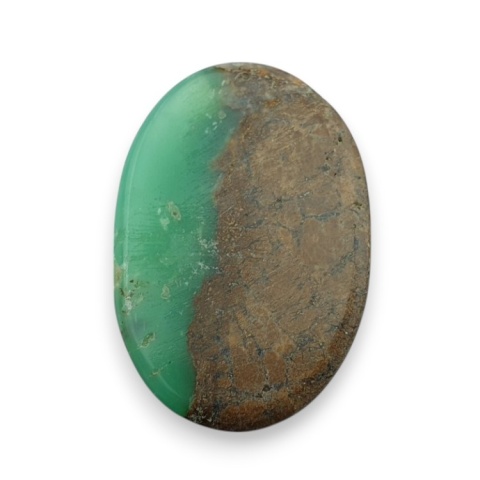 Chryzopraz kaboszon fasetowany 27x18 mm nr 38 Chryzopraz kaboszon fasetowany 27x18 mm nr 38
