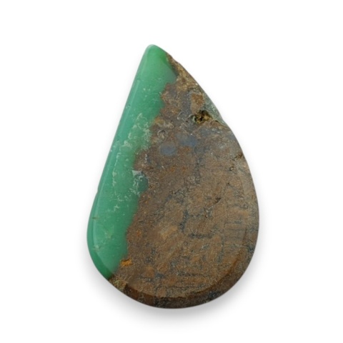 Chryzopraz kaboszon fasetowany 28x17 mm nr 34 Chryzopraz kaboszon fasetowany 28x17 mm nr 34