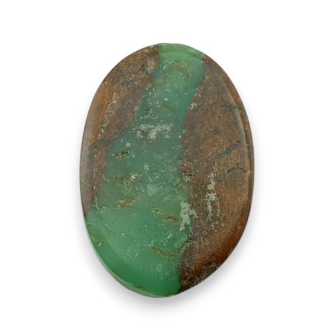 Chryzopraz kaboszon fasetowany 28x19 mm nr 17 Chryzopraz kaboszon fasetowany 28x19 mm nr 17