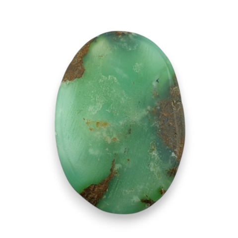 Chryzopraz kaboszon fasetowany 28x19 mm nr 35 Chryzopraz kaboszon fasetowany 28x19 mm nr 35
