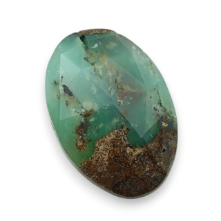 Chryzopraz kaboszon fasetowany 28x19 mm nr 36