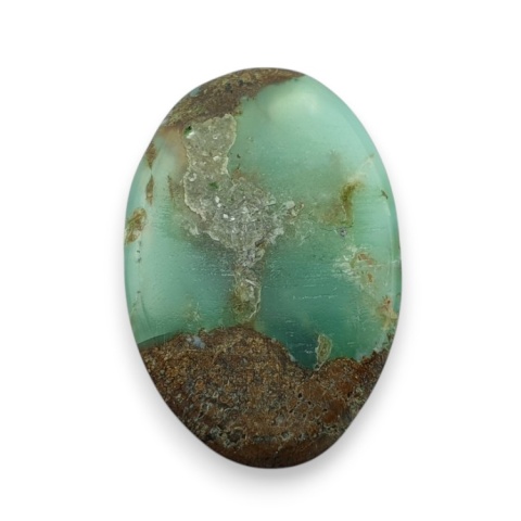 Chryzopraz kaboszon fasetowany 28x19 mm nr 36 Chryzopraz kaboszon fasetowany 28x19 mm nr 36