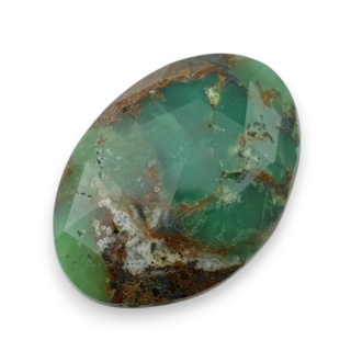 Chryzopraz kaboszon fasetowany 28x20 mm nr 19