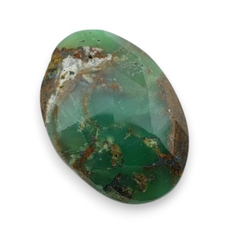 Chryzopraz kaboszon fasetowany 28x20 mm nr 19