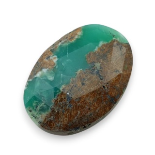 Chryzopraz kaboszon fasetowany 28x20 mm nr 25