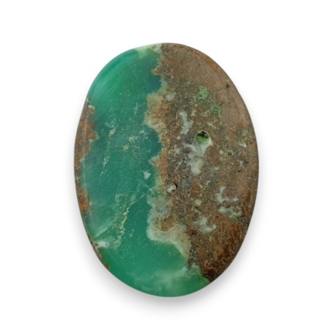 Chryzopraz kaboszon fasetowany 28x20 mm nr 25 Chryzopraz kaboszon fasetowany 28x20 mm nr 25