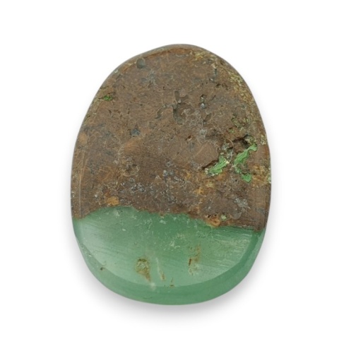 Chryzopraz kaboszon fasetowany 28x21 mm nr 15 Chryzopraz kaboszon fasetowany 28x21 mm nr 15