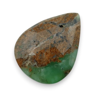 Chryzopraz kaboszon fasetowany 28x21 mm nr 33