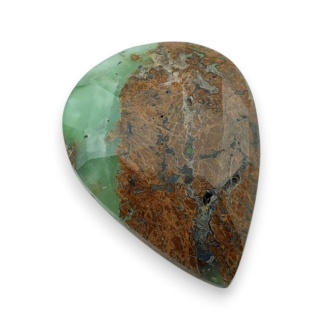 Chryzopraz kaboszon fasetowany 28x21 mm nr 33