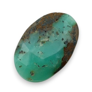 Chryzopraz kaboszon fasetowany 29x19 mm nr 20