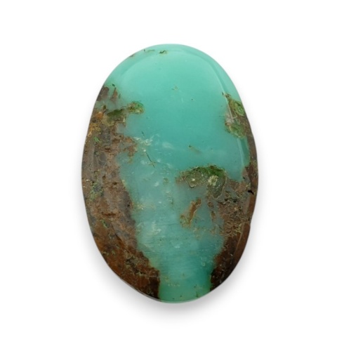 Chryzopraz kaboszon fasetowany 29x19 mm nr 20 Chryzopraz kaboszon fasetowany 29x19 mm nr 20
