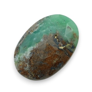 Chryzopraz kaboszon fasetowany 29x20 mm nr 12