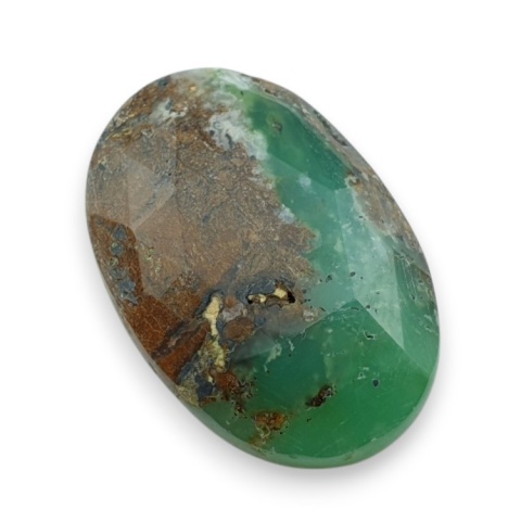 Chryzopraz kaboszon fasetowany 29x20 mm nr 12 Chryzopraz kaboszon fasetowany 29x20 mm nr 12