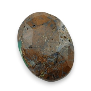 Chryzopraz kaboszon fasetowany 29x21 mm nr 28