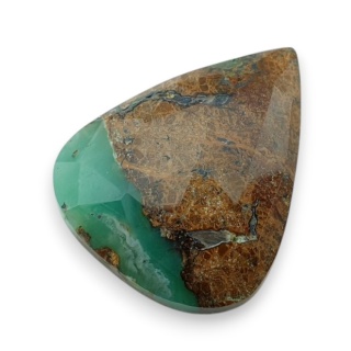 Chryzopraz kaboszon fasetowany 29x23 mm nr 14