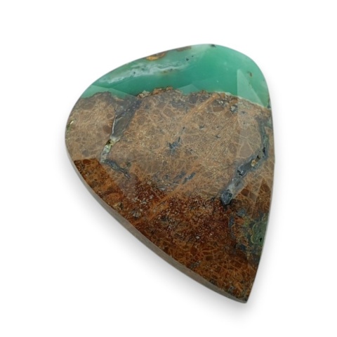 Chryzopraz kaboszon fasetowany 29x23 mm nr 14 Chryzopraz kaboszon fasetowany 29x23 mm nr 14