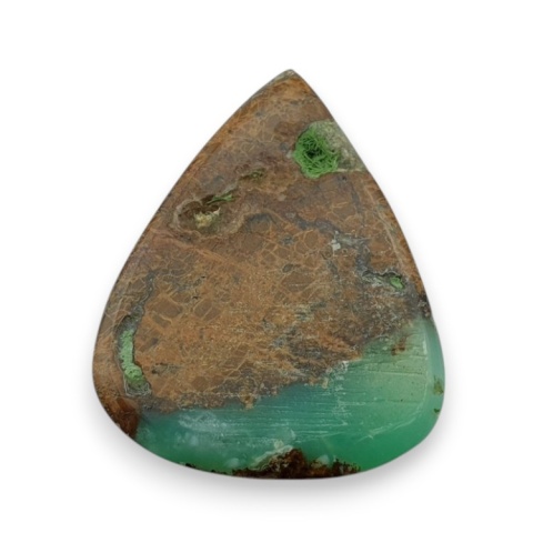 Chryzopraz kaboszon fasetowany 29x23 mm nr 14 Chryzopraz kaboszon fasetowany 29x23 mm nr 14