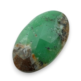Chryzopraz kaboszon fasetowany 30x18 mm nr 24