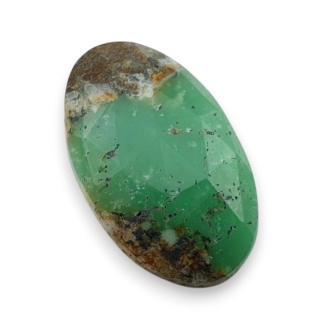 Chryzopraz kaboszon fasetowany 30x18 mm nr 24