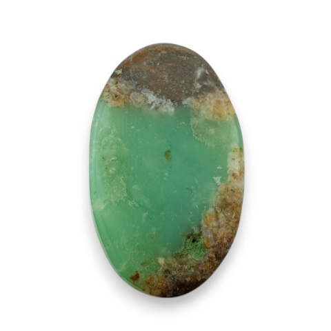 Chryzopraz kaboszon fasetowany 30x18 mm nr 24 Chryzopraz kaboszon fasetowany 30x18 mm nr 24