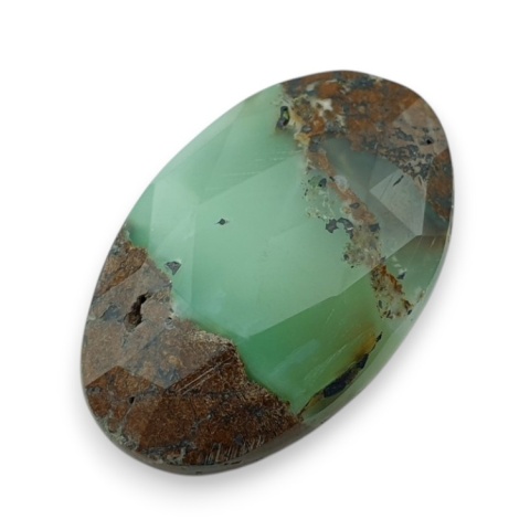 Chryzopraz kaboszon fasetowany 30x19 mm nr 23 Chryzopraz kaboszon fasetowany 30x19 mm nr 23